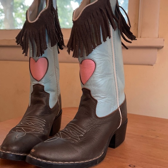 Old West Other - Girls size 12 cowgirl boots, pull on
